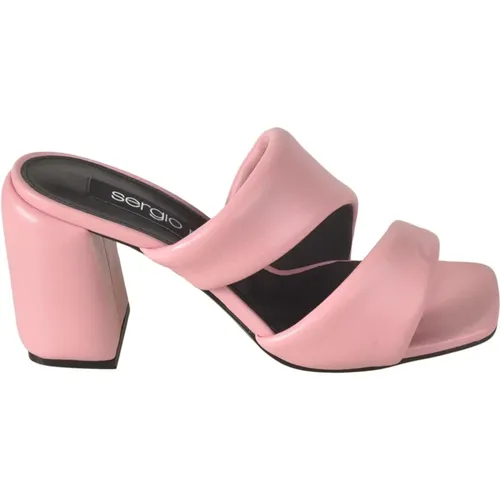 Rosa Riemchensandalen , Damen, Größe: 37 1/2 EU - Sergio Rossi - Modalova