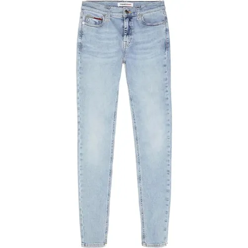 Klassische Skinny Jeans mit Faded Wash , Damen, Größe: W26 L30 - Tommy Hilfiger - Modalova