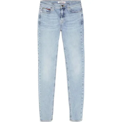 Klassische Skinny Jeans mit Faded Wash , Damen, Größe: W28 L30 - Tommy Hilfiger - Modalova