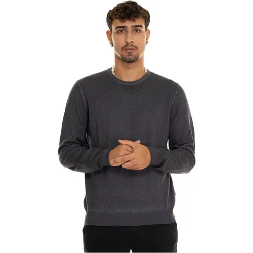 Stone Washed Merinowolle Pullover , Herren, Größe: XL - Gran Sasso - Modalova