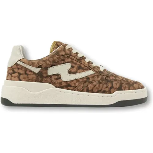 Leopard Print Retro Sneakers , Damen, Größe: 39 EU - Via Vai - Modalova