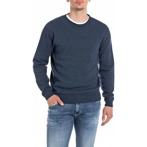 Round-neck Knitwear , male, Sizes: XL, L, M, S - Replay - Modalova