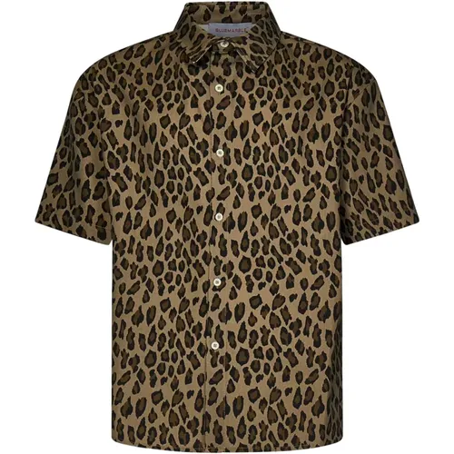 Spotted Print Boxy Fit Shirt , male, Sizes: M, XL, S, L - Bluemarble - Modalova