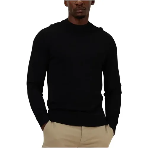 Schwarzer stilvoller Pullover für Männer , Herren, Größe: XL - Genti - Modalova