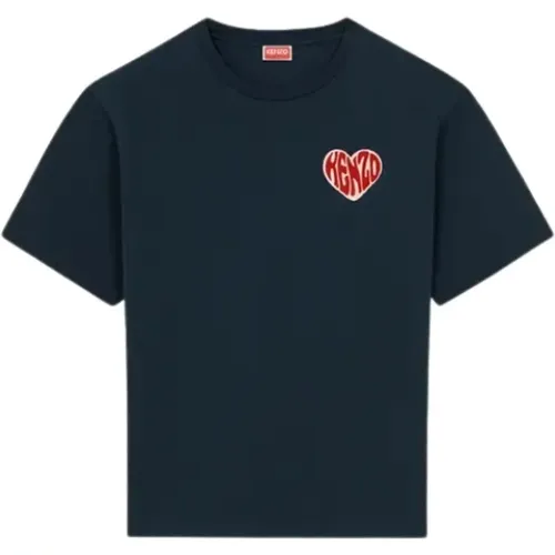 Oversize T-Shirt mit Herz , Herren, Größe: L - Kenzo - Modalova
