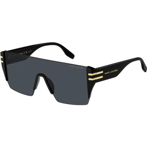 Schwarz Gold/Dunkelgrau Sonnenbrille , Herren, Größe: ONE Size - Marc Jacobs - Modalova