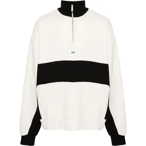 Half Zip Polo Sweatshirt , male, Sizes: L - Gcds - Modalova