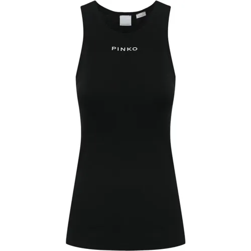 Ribbed Sleeveless Top , female, Sizes: M, XL, L, S, XS - pinko - Modalova