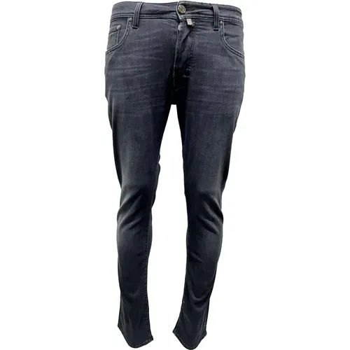 Black Label Slim-Fit Black Jeans , male, Sizes: W33, W38, W32, W35, W37 - Jacob Cohën - Modalova