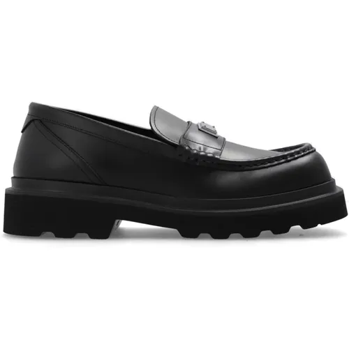 Leather loafers , female, Sizes: 5 1/2 UK, 5 UK, 3 UK, 6 UK, 4 1/2 UK - Dolce & Gabbana - Modalova