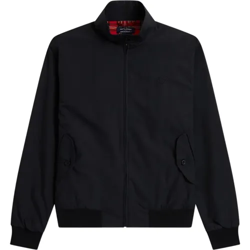 Classic Harrington Jacket, Made in England , male, Sizes: L, M, S - Fred Perry - Modalova