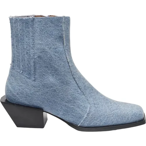 Denim Chunky Heel Stiefeletten - Fabienne Chapot - Modalova