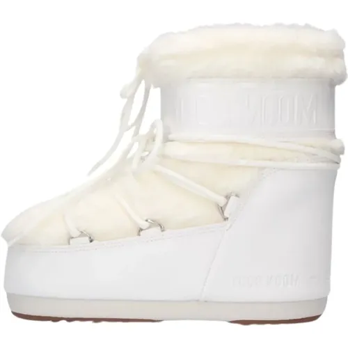 Niedrige Faux Fur Snowboots Icon , Damen, Größe: 36 EU - moon boot - Modalova