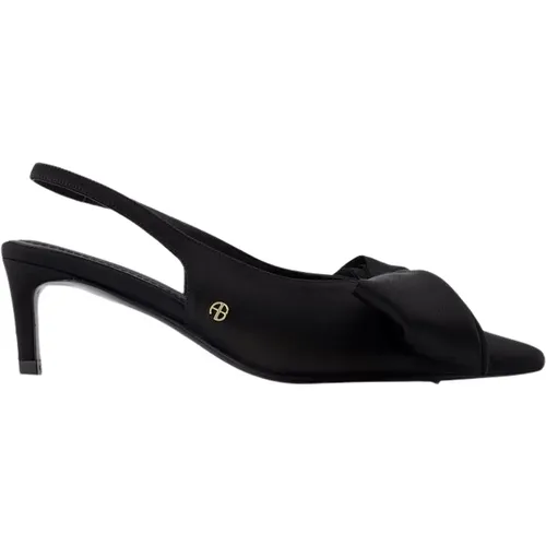 Schwarze Synthetische Pumps mit Spitzer Zehenpartie , Damen, Größe: 39 EU - Anine Bing - Modalova