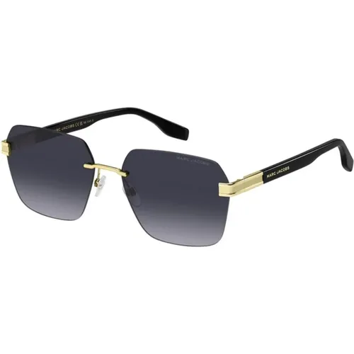 Schwarze Sonnenbrille mit dunkelgrau getönten Gläsern , unisex, Größe: 61 MM - Marc Jacobs - Modalova