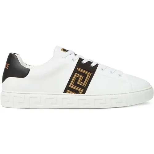 Black Sneakers for Men , male, Sizes: 6 UK, 9 UK, 10 UK, 8 UK - Versace - Modalova