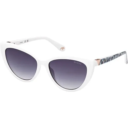 Stilvolle Sonnenbrille mit blauen Verlaufsgläsern,Beige Brilliance Gradient Sonnenbrille,Rote Glanz Gradienten Sonnenbrille - Guess - Modalova