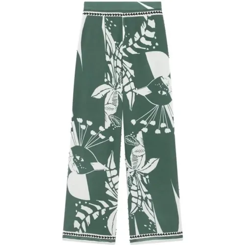 Ausgestellte Baumwollhose Aspen Green , Damen, Größe: M - Mare Di Latte - Modalova