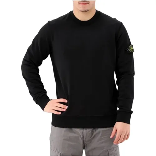 Schwarzer Rundhalsausschnitt Pullover - Stone Island - Modalova