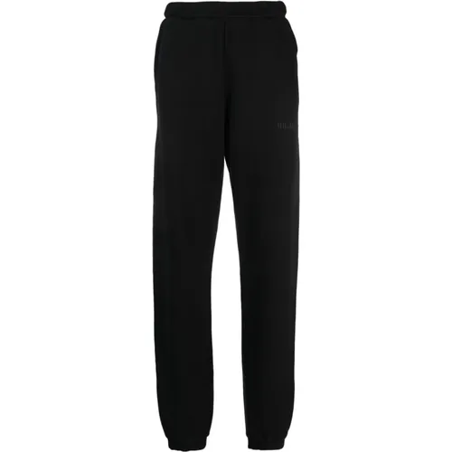 Schwarze Hose mit hoher Taille und geprägtem Logo , Damen, Größe: 2XS - The Attico - Modalova