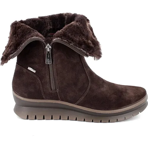 Leather Ankle Boots with Faux Fur Lining and Gore-Tex Technology , female, Sizes: 3 UK, 2 UK - IGI&Co - Modalova