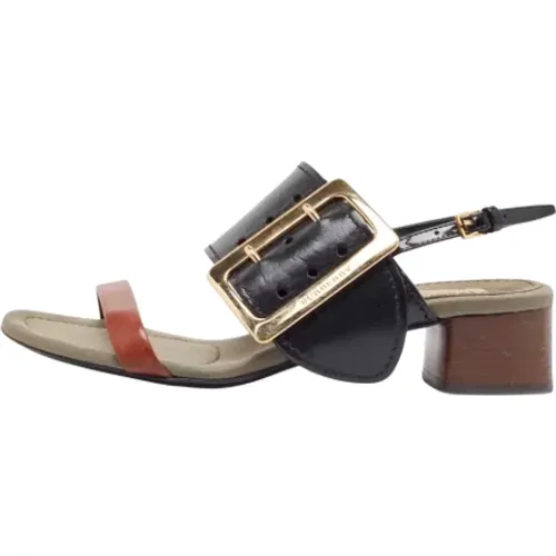 Pre-owned Leather sandals , female, Sizes: 3 1/2 UK - Burberry Vintage - Modalova