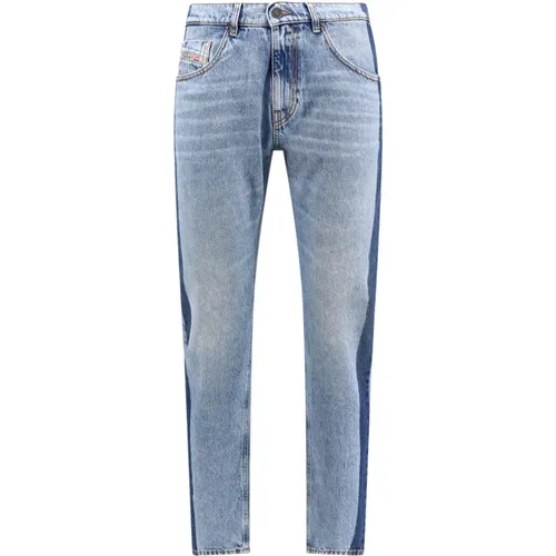 Blaue Straight Leg Jeans , Herren, Größe: W32 - Diesel - Modalova