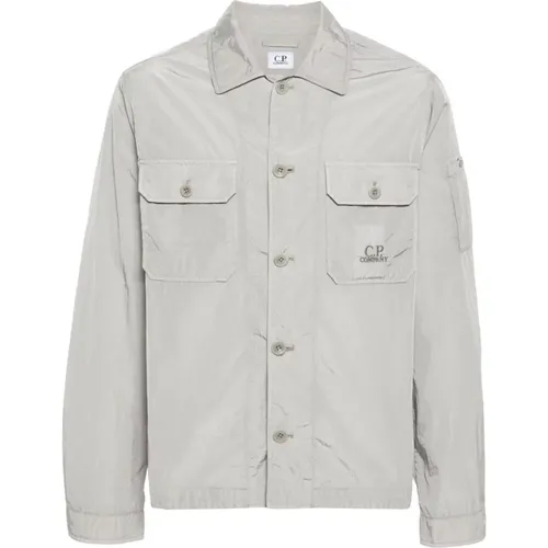 CP Company Jackets Grey , male, Sizes: M, L - C.P. Company - Modalova