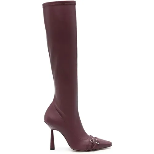 Bordeaux Edith Boots , female, Sizes: 5 UK, 6 UK, 4 UK, 7 UK - Gia Borghini - Modalova