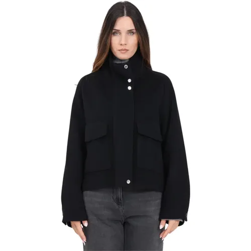 Schwarzer Essential Mantel , Damen, Größe: M - pinko - Modalova