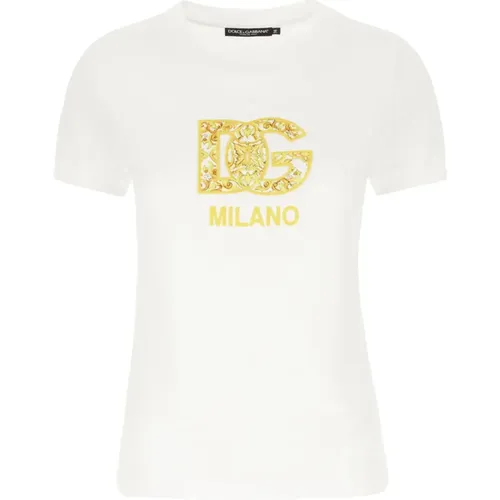 Casual Cotton T-Shirt for Men , female, Sizes: XS, 2XS, M - Dolce & Gabbana - Modalova