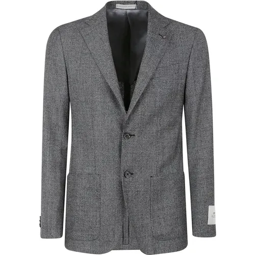 Graue Jacke mit Spiegelrevers - Corneliani - Modalova