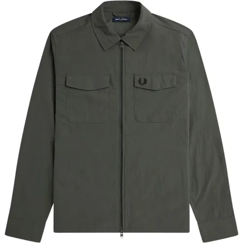 OverShirt Jacket , male, Sizes: S, XL, L - Fred Perry - Modalova
