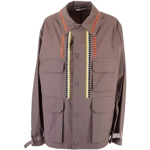 Cotton Jacket with Embroidered Details , male, Sizes: M - Valentino - Modalova