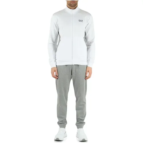 Cotton Sweatshirt and Pants Set , male, Sizes: XL, 2XL, L, M - Emporio Armani EA7 - Modalova