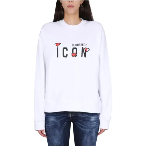 Game Lover Sweatshirt with Front Logo , female, Sizes: M, L - Dsquared2 - Modalova