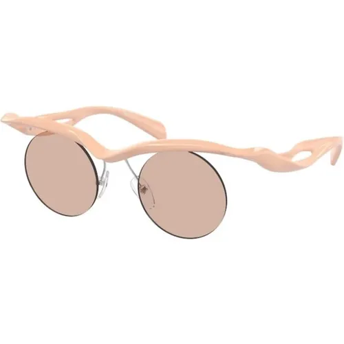 Rosa Montura Brown Lenses Sunglasses , unisex, Sizes: 43 MM - Prada - Modalova