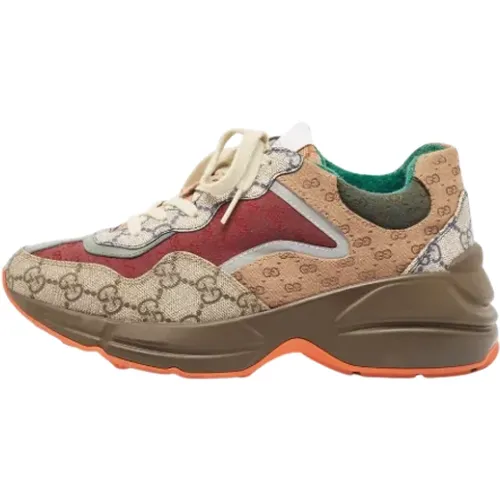 Pre-owned Canvas sneakers , female, Sizes: 4 UK - Gucci Vintage - Modalova