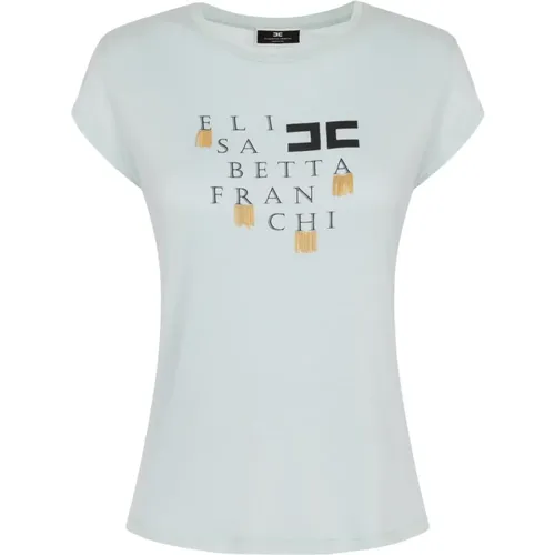 T-Shirts , female, Sizes: L - Elisabetta Franchi - Modalova