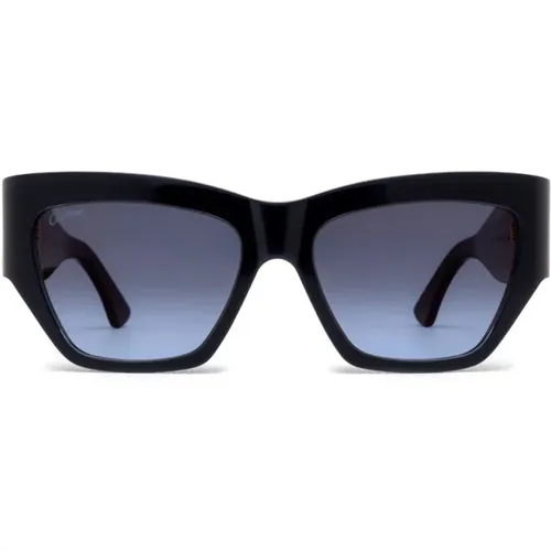 Blaue Sonnenbrille Ct0435S 004 Stil , Damen, Größe: 55 MM - Cartier - Modalova