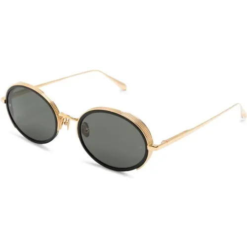 Gold SUN Sunglasses , female, Sizes: 52 MM - Linda Farrow - Modalova