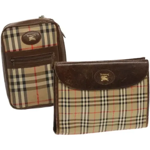 Pre-owned Canvas clutches , female, Sizes: ONE SIZE - Burberry Vintage - Modalova