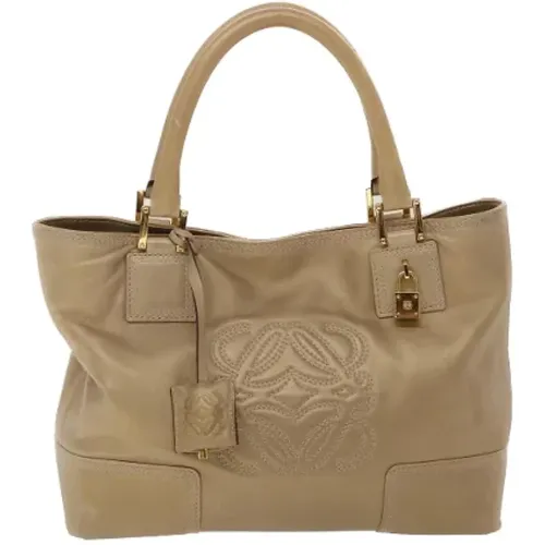 Gold Leather Loewe Shoulder Bag , female, Sizes: ONE SIZE - Loewe Pre-owned - Modalova