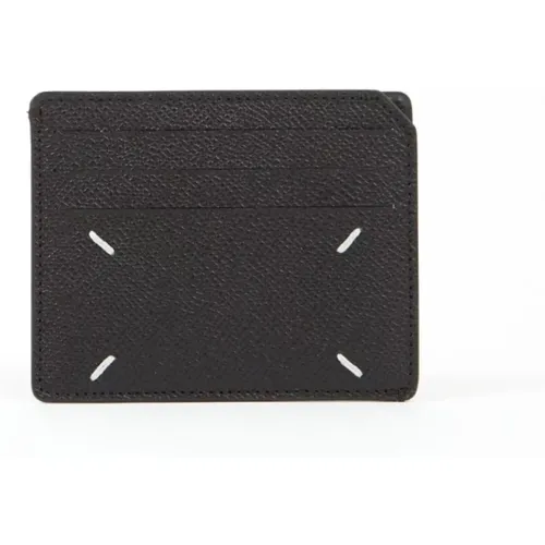 Leather Card Holder with Inserts , male, Sizes: ONE SIZE - Maison Margiela - Modalova