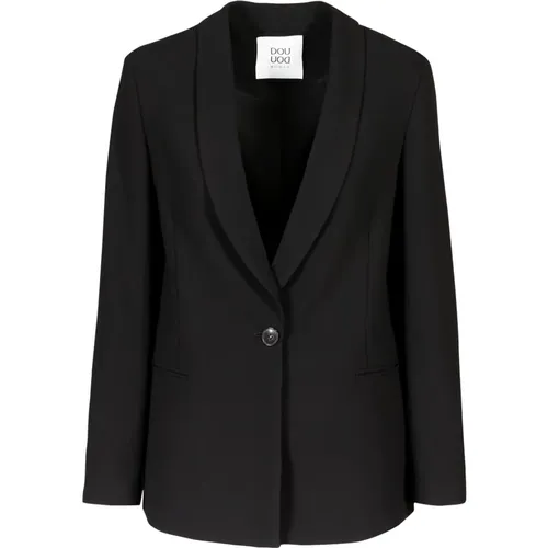 Elegant Smoking Jacket , female, Sizes: XL, S, L, M - Douuod Woman - Modalova