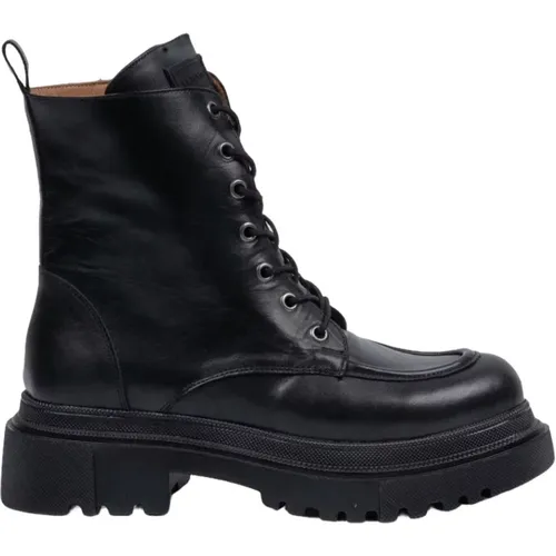 Leather Platform Ankle Boots , female, Sizes: 5 UK, 7 UK, 8 UK - Albano - Modalova