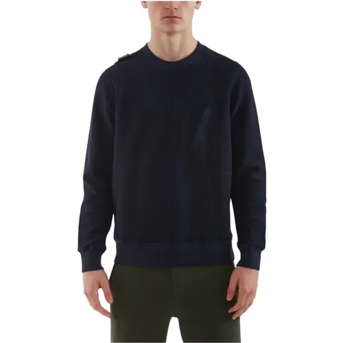 Loopback Crew Sweat Ink Navy , Herren, Größe: S - MA.STRUM - Modalova