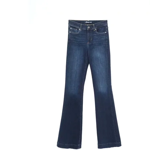 Blaue Denim Flare Jeans , Damen, Größe: W33 - Liu Jo - Modalova