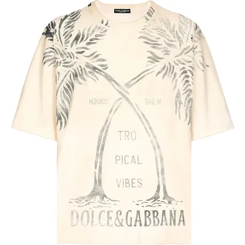 Stylish T-Shirt with Unique Design , male, Sizes: S - Dolce & Gabbana - Modalova