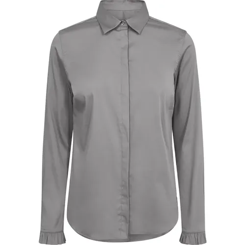 Feminine Shirt with Ruffle Details , female, Sizes: S, M, XL - MOS MOSH - Modalova